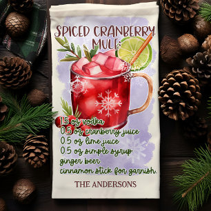 Linge De Cuisine Recette de cocktail de Noël Spiced Cranberry Mule