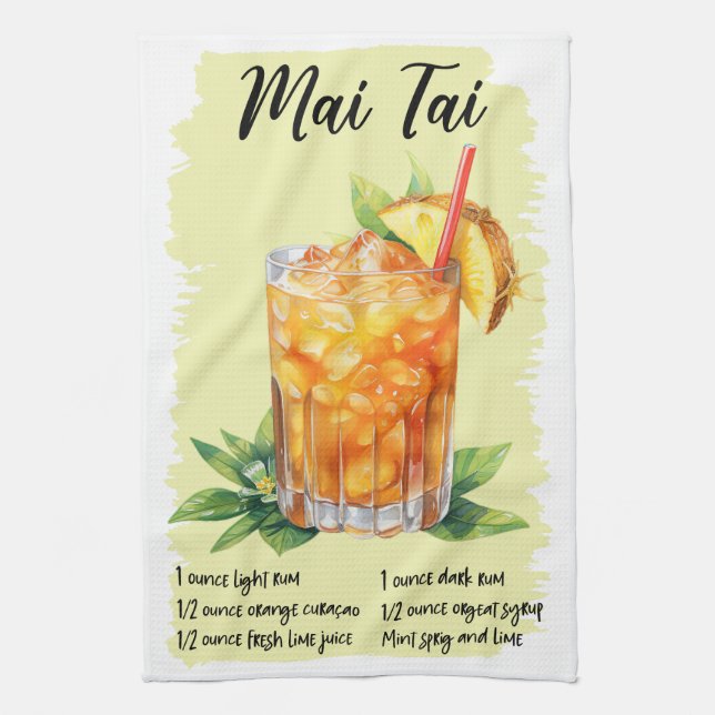 Linge De Cuisine Recette de cocktail Mai Tai (Vertical)