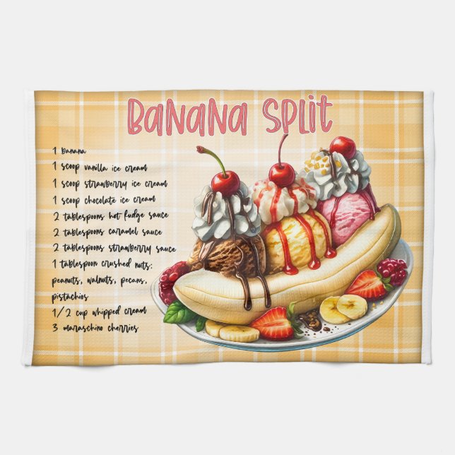 Linge De Cuisine Recette de fractionnement de la banane (Horizontal)
