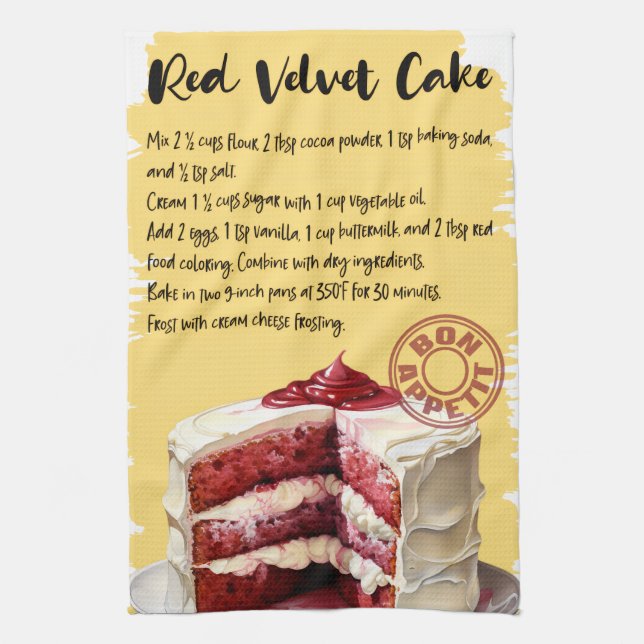 Linge De Cuisine Recette de gâteau Red Velvet (Vertical)
