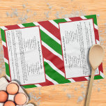 Linge De Cuisine Recette de la famille personnalisée Red Green Holi<br><div class="desc">Customisez cette Red Green Holiday Stripe Custom Family Recette de cuisine de vacances idée cadeau pour célébrer amis, famille, ou l'un de vos préférés. Ce cadeau personnalisé fait un cadeau de Noël personnalisé et réfléchi. Famille et amis aimeront cette Red Green Holiday Stripe Custom Family Recette cuisine serviette personnalisée Noël...</div>