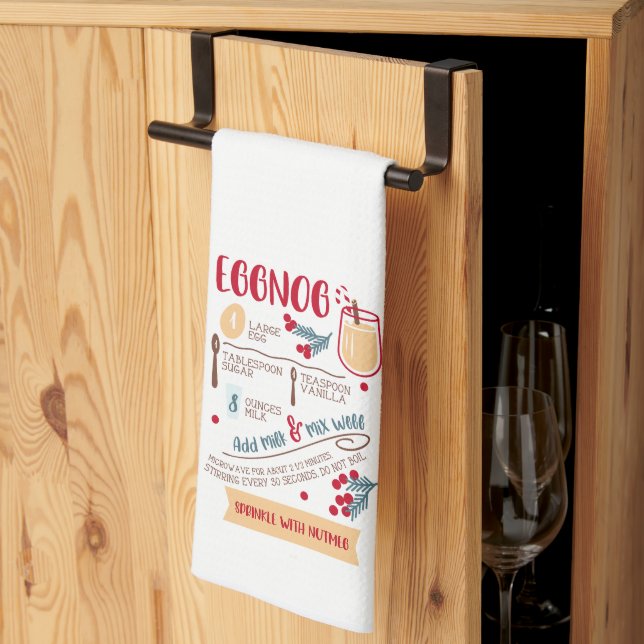 Linge De Cuisine Recette de lait de poule  (Pliage en tiers)