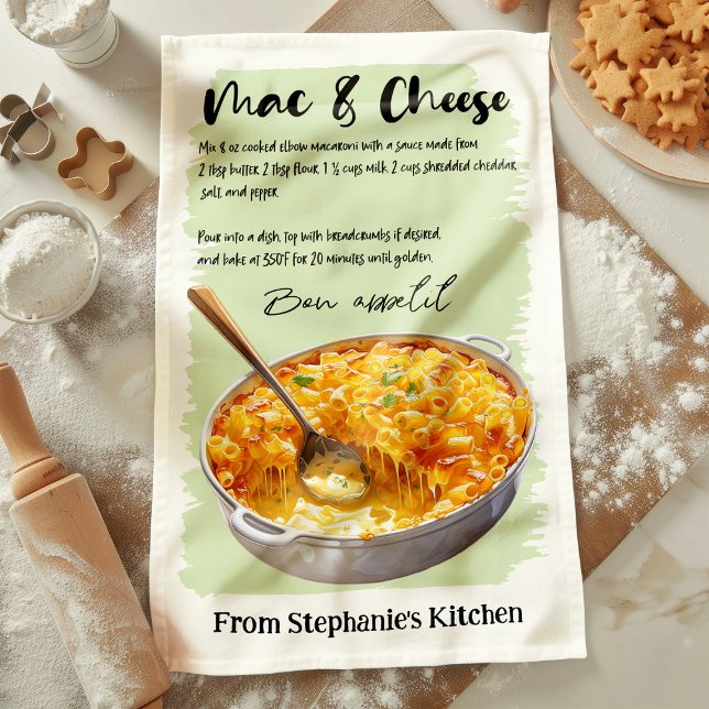 Linge De Cuisine Recette de Mac & Cheese Personnalisée (Créateur téléchargé)