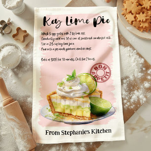 Linge De Cuisine Recette de tarte au citron vert personnalisée