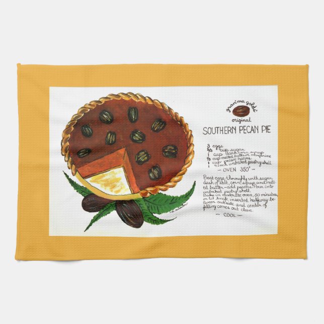 Linge De Cuisine Recette de tarte aux noix de pécan du Sud (Horizontal)