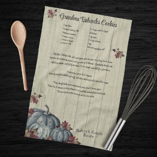 Linge De Cuisine Recette de vacances Souvenir Bleu Citrouille Maiso