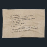 Linge De Cuisine Recette écrite à la main - photo personnalisée<br><div class="desc">Ajoutez votre propre photo d'une recette de famille pour créer une conservation très spéciale</div>