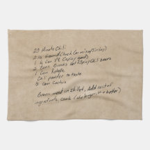 Recette écrite à la main - photo personnalisée