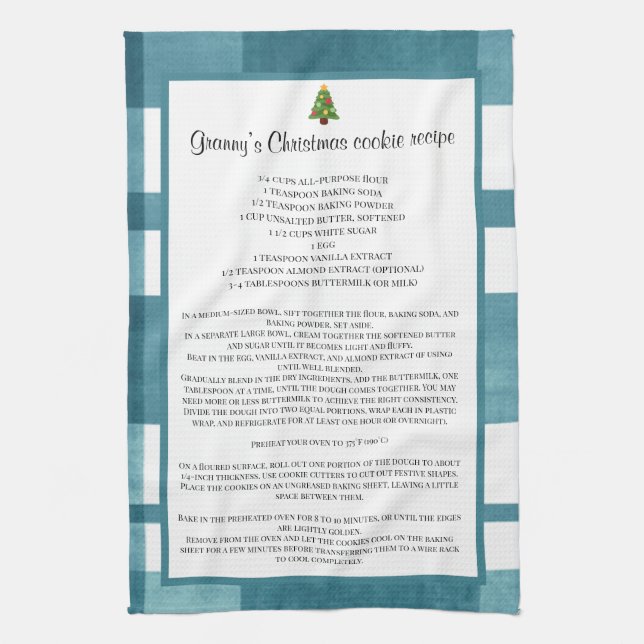 Linge De Cuisine Recette familiale Noël (Vertical)
