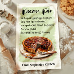 Linge De Cuisine Recette Pecan Pie Personnalisée<br><div class="desc">Apportez le charme du Sud à votre cuisine avec cette Pecan Pie Recette serviette de cuisine personnalisée. Dotée d'une recette classique de tarte aux pacanes, cette serviette ajoute style et fonctionnalité à votre décor de cuisine. Customisez-le avec votre nom ou un message spécial, ce qui en fait un souvenir unique...</div>