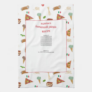Linge De Cuisine Recettes de nourriture italienne Pizza Pâtes Tiram