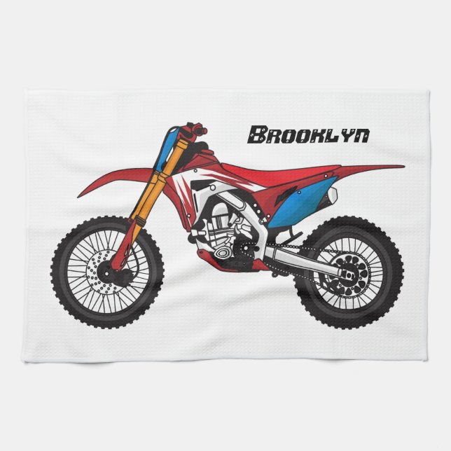 Linge De Cuisine Red dirt bike motorcycle (Horizontal)