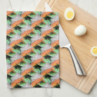 Linge De Cuisine Red Eft Orange Salamander Motif animal