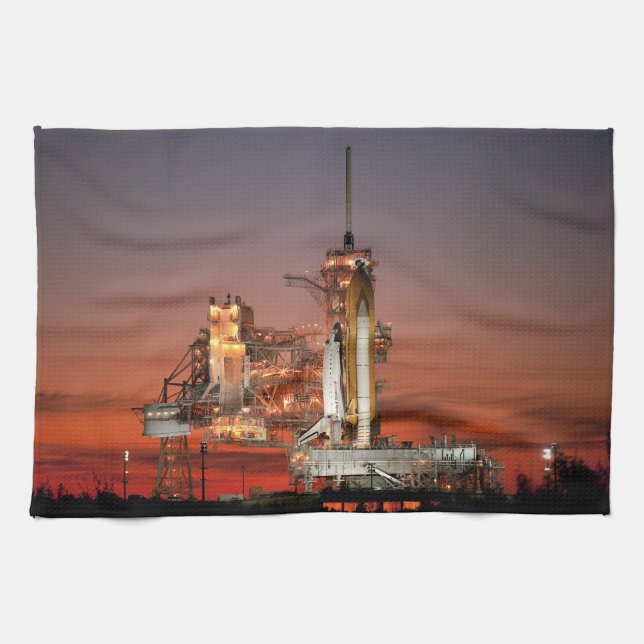 Linge De Cuisine Red Sky for Space Shuttle Atlantis Launch (Horizontal)