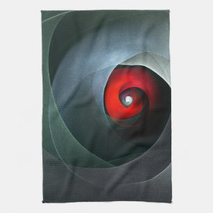Linge De Cuisine Red Swirl Artistique moderne Art Abstrait Motif #1