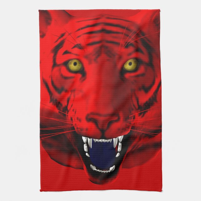 Linge De Cuisine Red Tiger (Vertical)