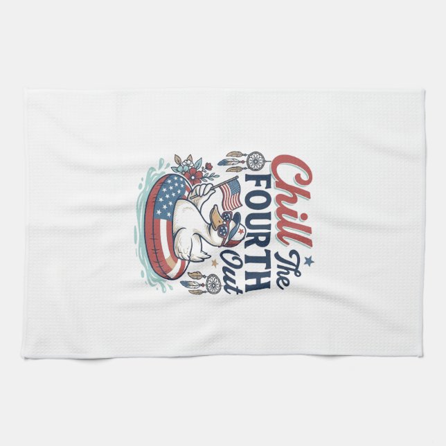 Linge De Cuisine Refroidir le quatrième T-shirt vectoriel de canard (Horizontal)