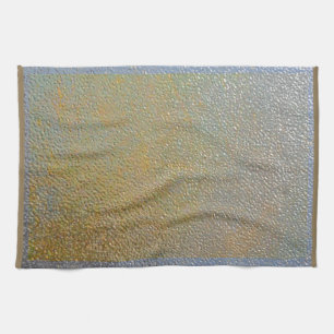 Linge De Cuisine Regard argenté de motif de texture en métal d'