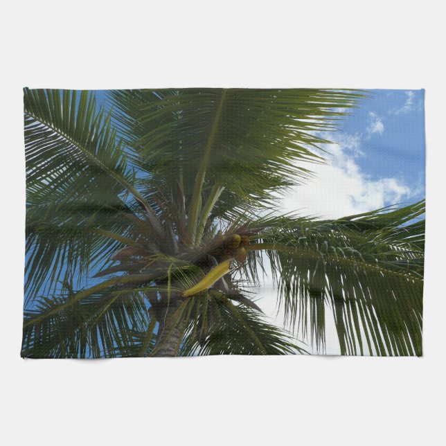 Linge De Cuisine Regard sur le palmier à coco Nature tropicale (Horizontal)