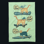 Linge De Cuisine Regarde Meowt ! Skateboard Surf Snowboard Tabby Ca<br><div class="desc">VÉRIFIEZ MEOWT ! Décorez votre cuisine avec cette serviette de chat amusante. Fait un grand ménage ou cadeau d'anniversaire pour cet amoureux des chats dans votre vie! Ou le skateboarder, surfer ou snowboarder ! Consultez mon magasin pour trouver des trucs plus assortis comme des tasses et des autocollants! Et plus...</div>