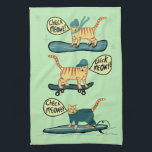 Linge De Cuisine Regarde Meowt ! Skateboard Surf Snowboard Tabby Ca<br><div class="desc">VÉRIFIEZ MEOWT ! Décorez votre cuisine avec cette serviette de chat amusante. Fait un grand ménage ou cadeau d'anniversaire pour cet amoureux des chats dans votre vie! Ou le skateboarder, surfer ou snowboarder ! Consultez mon magasin pour trouver des trucs plus assortis comme des tasses et des autocollants! Et plus...</div>