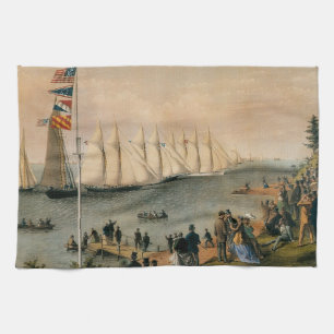 Linge De Cuisine Régate du Yacht Club de New York, Maritime Vintage
