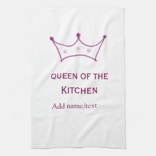 Linge De Cuisine reine de cuisine mauve couronne cuisiner chef nom