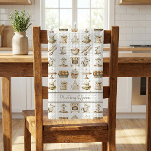 Linge De Cuisine Reine de la pâtisserie neutre 