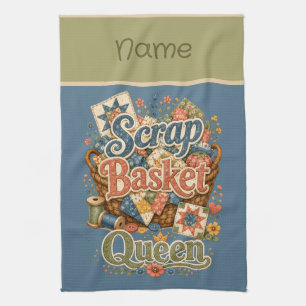 Linge De Cuisine Reine du panier à tissus Quilter Cottagecore