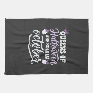 Linge De Cuisine Reines d'Halloween Nées en Octobre Anniversaire