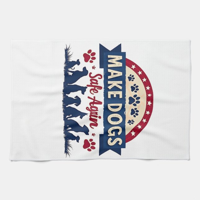 Linge De Cuisine Rendre les chiens sûrs à nouveau Trump Election (Horizontal)