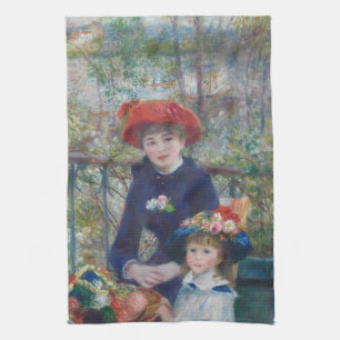 Linge De Cuisine Renoir Deux Soeurs Terrasse Français Impressionnis