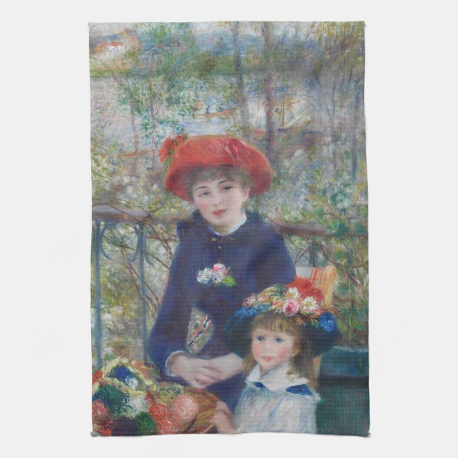 Linge De Cuisine Renoir Deux Soeurs Terrasse Français Impressionnis (Vertical)