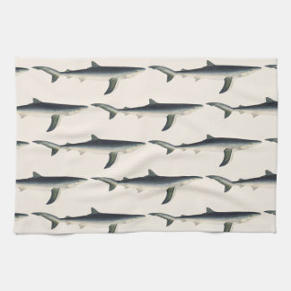Linge De Cuisine Requin Bleu, Vie Maritime Aquatique Océanique Vint