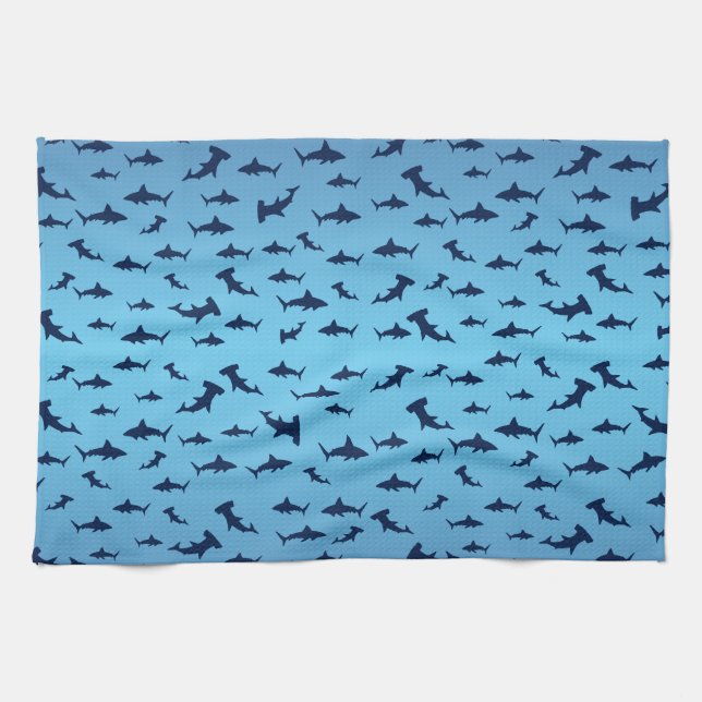 Linge De Cuisine Requins de tête de marteau mutilles (Horizontal)