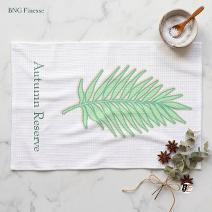 Linge De Cuisine Réserve d'automne Minimal Tropical Leaf Vert