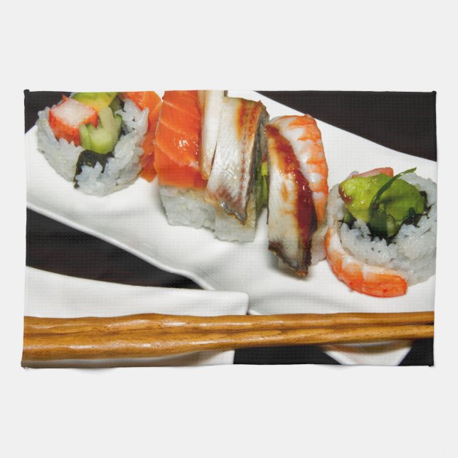 Linge De Cuisine Restaurant de nourriture de sushi Manger des repas (Horizontal)