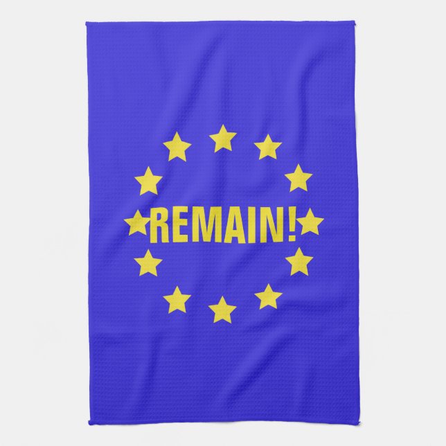 Linge De Cuisine "Restez !" Drapeau d'UE/serviette thé de Brexit (Vertical)