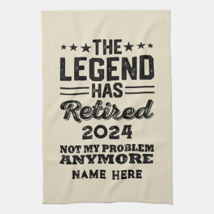 Linge De Cuisine Retraite personnalisée La légende a pris sa retrai