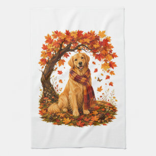 Linge De Cuisine Retriever doré Action de grâce de l'automne confor