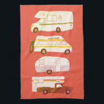 Linge De Cuisine Rétro Camper Motorhome RV Vanlife Red Distants<br><div class="desc">Décorez votre cuisine avec cette serviette cool avec un RV,  remorque,  campervan et camionneur. Fait un grand ménage ou cadeau d'anniversaire! Vous pouvez le customiser et ajouter du texte. Consultez ma boutique pour trouver beaucoup plus de couleurs et de motifs plus des trucs de cuisine assortis!</div>