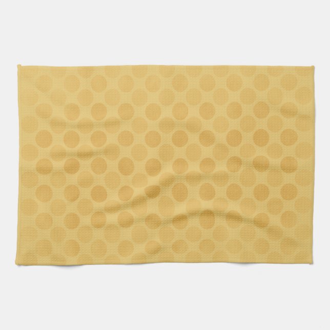 Linge De Cuisine Retro faded yellow circles pattern (Horizontal)