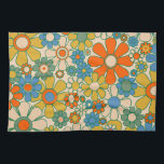 Linge De Cuisine Retro Garden Super Floral 60s les années 70 Motif<br><div class="desc">Jardin Retro Super Floral Joyeux 60 ans les années 70 Motif moutarde Bleu orange Vert et Beige. Des fleurs d'esthétique optimistes,  colorées,  vives et vintages avec une ambiance des années 1960 et 1970. Par Kierkegaard Design Studio.</div>