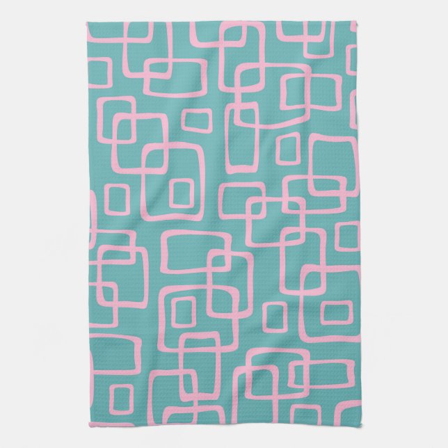 Linge De Cuisine Retro Mid-Century Moderne Abstrait (Vertical)