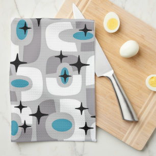 Linge De Cuisine Retro Mid-Century moderne Cosmique Abstrait Motif