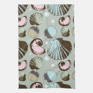 Linge De Cuisine Rétro motif de coquillage