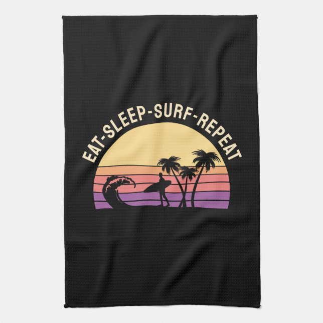 Linge De Cuisine Retro Surfing (Vertical)