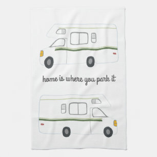 Linge De Cuisine Rétro vert de Motorhome rv Vanlife de campeur