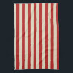 Linge De Cuisine Rétros rayures verticales vintages de fête de maïs<br><div class="desc">Un maïs éclaté de fête de rétro style décor rouges et de beige de rayures de mode horizontale ou verticale sont un style classique moderne de conception graphique qui se dirigent toujours vers un grand cadeau fait sur commande pour vous-même ou pour quelqu'un spécial sur votre liste, ceux-ci sont sûr...</div>
