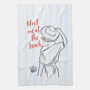 Linge De Cuisine Retrouvez-Moi À La Plage Amoureux De La Plage À